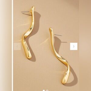 Sold New Anthropologie Linear Metal Drop Earrings